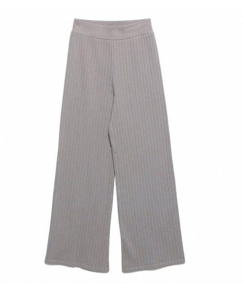 JUGLANS(ユグランス)の「【Hanes/ヘインズ】HW9-T303 LONG PANTS/リブワイドパンツ/レディース(その他パンツ・レディース・ベージュ/ライトグレー/ブラック・FREE)」の4枚目の写真