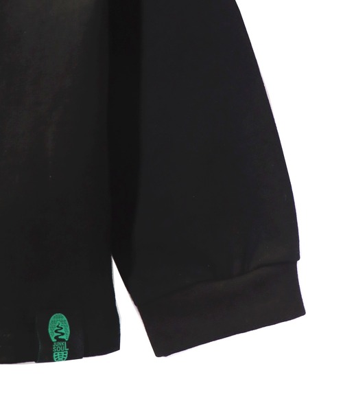 JUNKSOUL（ジャンクソウル）の「国内プリント オッサンとクマのレコード池での釣り対決ロンT(M4)（Tシャツ/カットソー・キッズ・ベージュ/オレンジ/ライトイエロー/ブラック/カーキ/杢グレー/ライトブルー/ホワイト・100cm/110cm/120cm/130cm/140cm/150cm/160cm）」の18枚目の写真