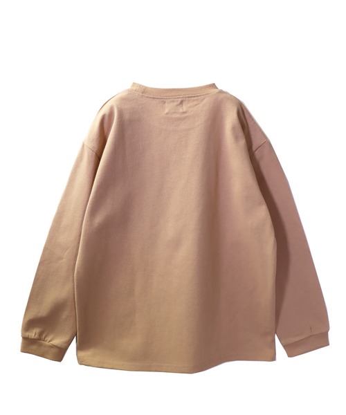 JUNKSOUL（ジャンクソウル）の「国内プリント オッサンとクマのレコード池での釣り対決ロンT(M4)（Tシャツ/カットソー・キッズ・ベージュ/オレンジ/ライトイエロー/ブラック/カーキ/杢グレー/ライトブルー/ホワイト・100cm/110cm/120cm/130cm/140cm/150cm/160cm）」の21枚目の写真