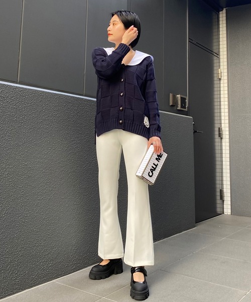 Narcissus（ナルシス）の「【Narcissus】シンプルフレアパンツ（その他パンツ・レディース・ホワイト/ブルー・FREE）」の17枚目の写真