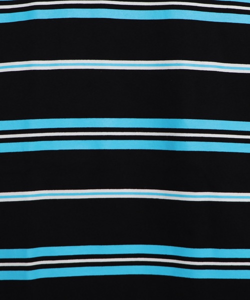 ILL'S(イルズ)の「ビッグシルエット 総柄マルチボーダーTシャツ【ILL'S】(Tシャツ/カットソー・メンズ・ホワイト/ブラック/グリーン/ワイン・M/L)」の12枚目の写真