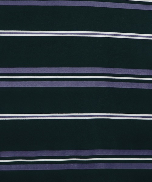 ILL'S(イルズ)の「ビッグシルエット 総柄マルチボーダーTシャツ【ILL'S】(Tシャツ/カットソー・メンズ・ホワイト/ブラック/グリーン/ワイン・M/L)」の13枚目の写真