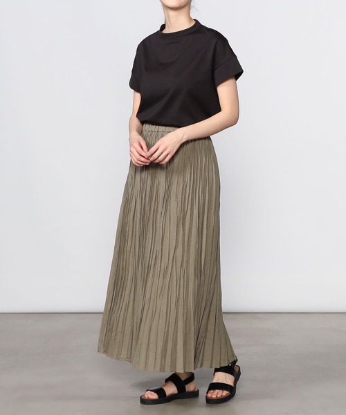 LE GLAZIK（ルグラジック）の「LE GLAZIK | スラブローン ギャザープリーツスカート WOMEN（スカート・レディース・レッド/グレイッシュベージュ/ブラック・36）」の16枚目の写真