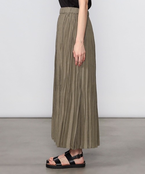 LE GLAZIK（ルグラジック）の「LE GLAZIK | スラブローン ギャザープリーツスカート WOMEN（スカート・レディース・レッド/グレイッシュベージュ/ブラック・36）」の15枚目の写真