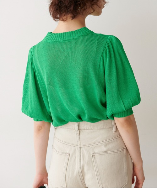 FREE'S MART（フリーズマート）の「◆7G天竺ボリュームスリーブニット（ニット/セーター・レディース・ホワイト/ブラック/オレンジ/グリーン・FREE）」の9枚目の写真