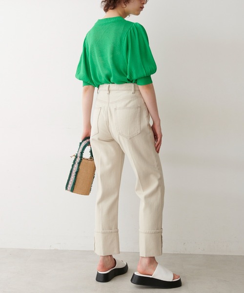 FREE'S MART（フリーズマート）の「◆7G天竺ボリュームスリーブニット（ニット/セーター・レディース・ホワイト/ブラック/オレンジ/グリーン・FREE）」の12枚目の写真