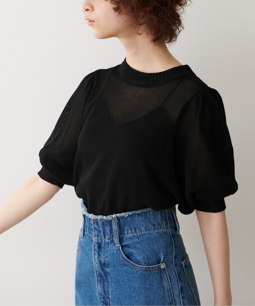 FREE'S MART（フリーズマート）の「◆7G天竺ボリュームスリーブニット（ニット/セーター・レディース・ホワイト/ブラック/オレンジ/グリーン・FREE）」の15枚目の写真