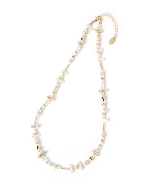 LEPSIM(レプシィム)の「アソートビーズネックレス 275946(ネックレス・レディース・マルチ/ピンク/ゴールド・ONE SIZE)」の2枚目の写真