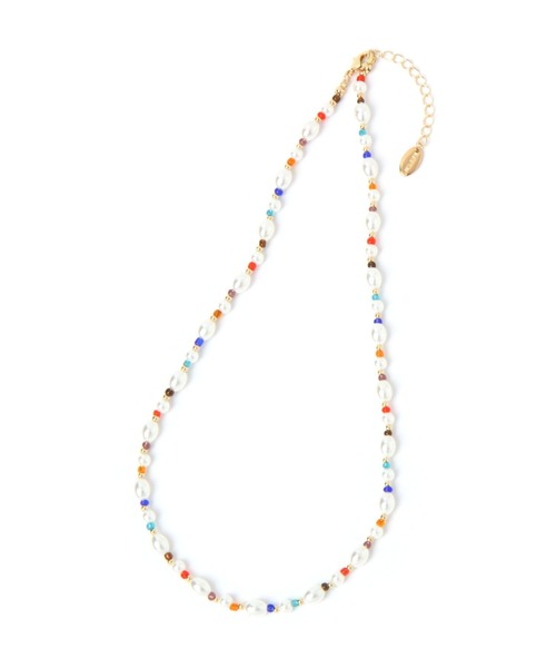 LEPSIM(レプシィム)の「アソートビーズネックレス 275946(ネックレス・レディース・マルチ/ピンク/ゴールド・ONE SIZE)」の3枚目の写真