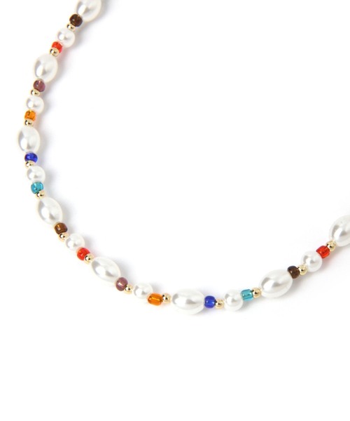 LEPSIM(レプシィム)の「アソートビーズネックレス 275946(ネックレス・レディース・マルチ/ピンク/ゴールド・ONE SIZE)」の8枚目の写真