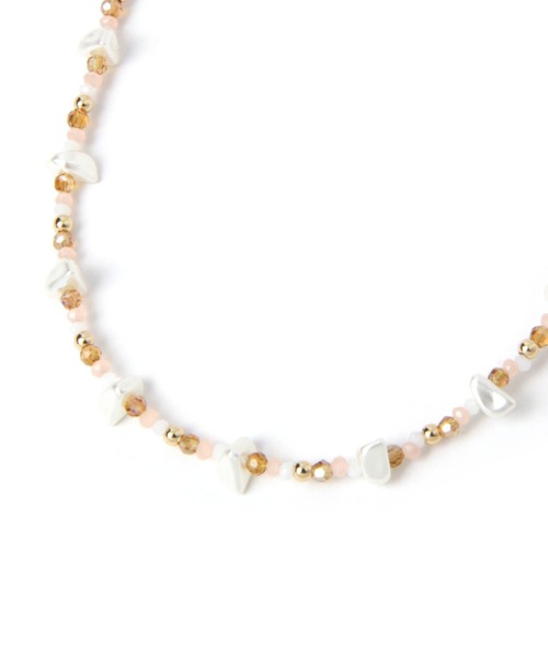 LEPSIM(レプシィム)の「アソートビーズネックレス 275946(ネックレス・レディース・マルチ/ピンク/ゴールド・ONE SIZE)」の4枚目の写真