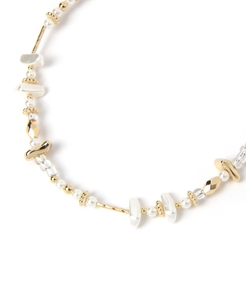 LEPSIM(レプシィム)の「アソートビーズネックレス 275946(ネックレス・レディース・マルチ/ピンク/ゴールド・ONE SIZE)」の5枚目の写真