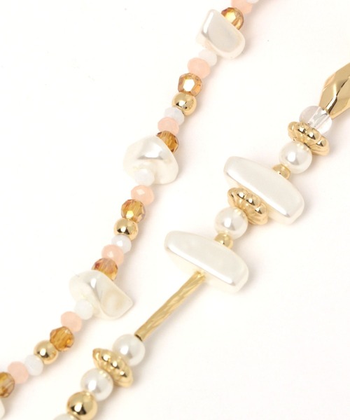 LEPSIM(レプシィム)の「アソートビーズネックレス 275946(ネックレス・レディース・マルチ/ピンク/ゴールド・ONE SIZE)」の7枚目の写真