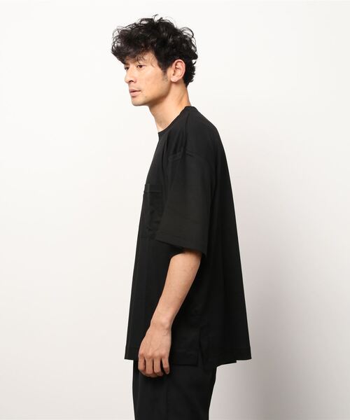 FORTUNA HOMME（フォルトゥナオム）の「FORTUNAHOMME Supima Higauge Pont-Tee（Tシャツ/カットソー・メンズ・ブラック/ホワイト・1/2）」の9枚目の写真