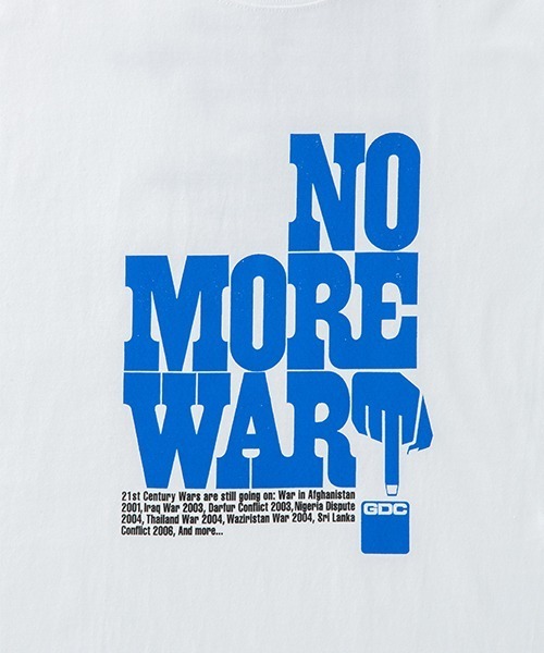 GDC（ジーディーシー）の「NO MORE WAR TEE（Tシャツ/カットソー・メンズ・ホワイト/ブラック・SMALL/MEDIUM/LARGE/X-LARGE）」の4枚目の写真