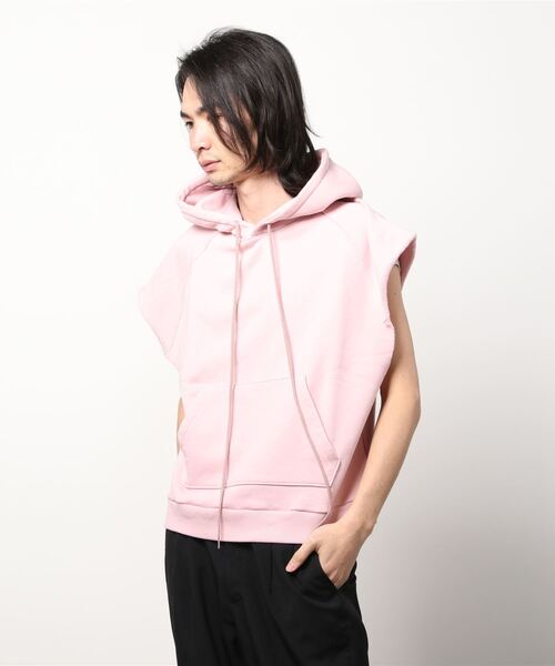 Toironier（トワロニエ）の「TOIRONIER/トワロニエ/CUT OFF PARKA/カットオフパーカー（パーカー・メンズ・ブルー/ピンク/ラベンダー・FREE）」の7枚目の写真