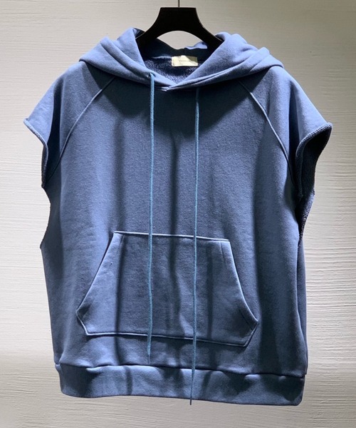 Toironier（トワロニエ）の「TOIRONIER/トワロニエ/CUT OFF PARKA/カットオフパーカー（パーカー・メンズ・ブルー/ピンク/ラベンダー・FREE）」の13枚目の写真