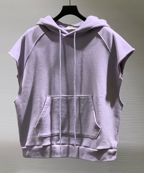 Toironier（トワロニエ）の「TOIRONIER/トワロニエ/CUT OFF PARKA/カットオフパーカー（パーカー・メンズ・ブルー/ピンク/ラベンダー・FREE）」の12枚目の写真