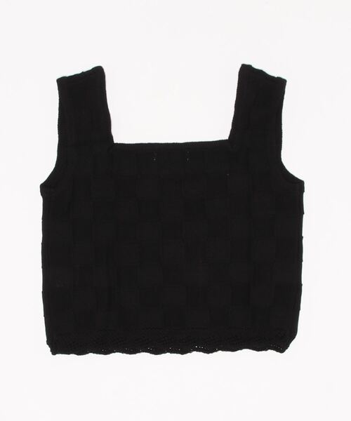 PAGEBOY（ページボーイ）の「スカラップミニタンク（タンクトップ・レディース・ブラック/オフホワイト・FREE）」の18枚目の写真