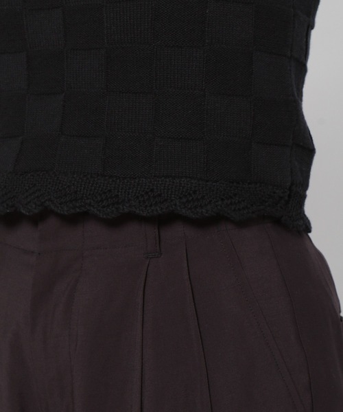 PAGEBOY（ページボーイ）の「スカラップミニタンク（タンクトップ・レディース・ブラック/オフホワイト・FREE）」の15枚目の写真