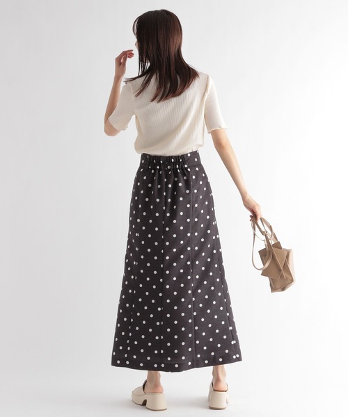 Andemiu（アンデミュウ）の「プリーツカットソー294517（Tシャツ/カットソー・レディース・グレー/アイボリー/ブラウン・FREE）」の13枚目の写真