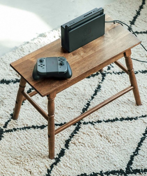 USEDo(ユーズド)の「アンティークな佇まい 背の低いミニローテーブル〈ユーズドセピアブラウン〉(家具・レディース・ブラウン・ONE SIZE)」の4枚目の写真