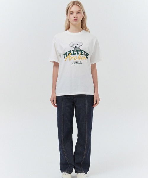 【WAIKEI】★ショール カラー マリン マンツーマンTシャツ★ セール】Geometric Skyline Drawcord T-Shirt / ジオメトリック