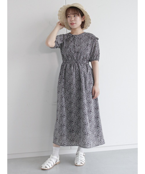 ehka sopo（エヘカソポ）の「付け衿花柄ワンピース（ワンピース）」 - WEAR