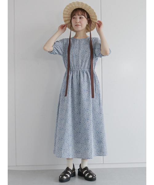 ehka sopo(エヘカソポ)の「付け衿花柄ワンピース(ワンピース・レディース・サックスブルー/オフホワイト/ブラック・フリ-)」の15枚目の写真