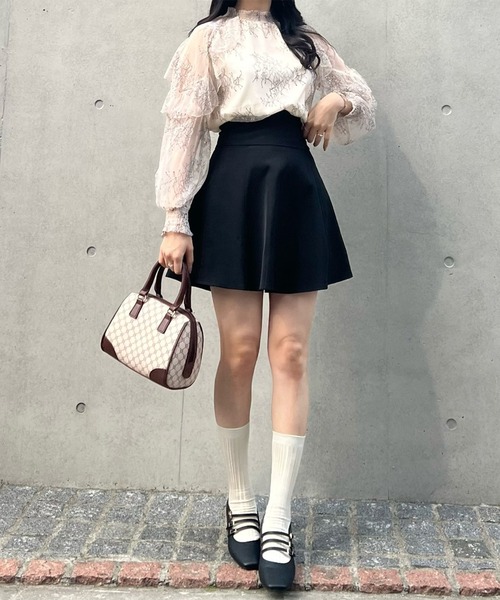 titty＆Co. PETIT by poyo（ティティーアンドコープティバイポヨ）の「【titty&Co.PETIT by POYO】シアー刺繍レースブラウス（シャツ/ブラウス・レディース・ブラック/ホワイト・FREE）」の10枚目の写真