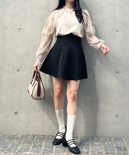 titty＆Co. PETIT by poyo（ティティーアンドコープティバイポヨ）の「【titty&Co.PETIT by POYO】シアー刺繍レースブラウス（シャツ/ブラウス・レディース・ブラック/ホワイト・FREE）」の11枚目の写真