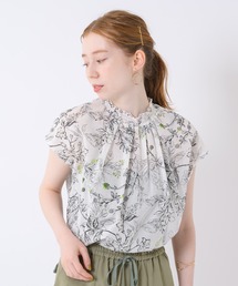 Paradise Picnic | TE VALT カラーポイントボタニカルブラウス(シャツ/ブラウス)