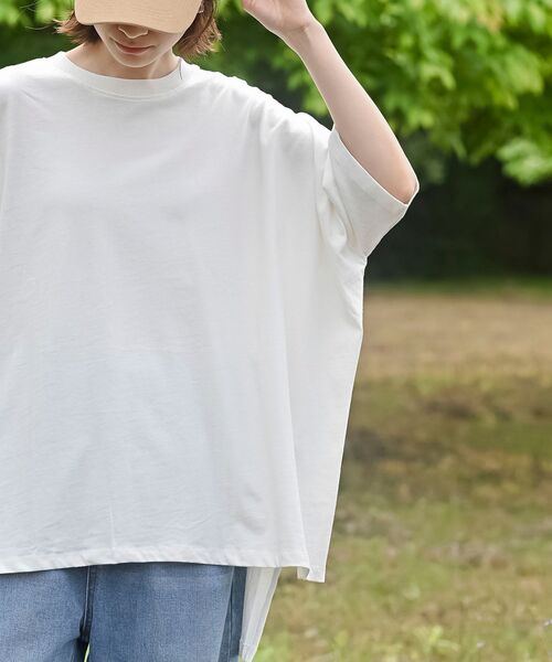 rps（アールピーエス）の「ＢＩＧシルエットＴシャツ（Tシャツ/カットソー・レディース・ブラック/ブルー/アイボリー/モカ/チャコールグレー/カーキ・M/フリー）」の14枚目の写真