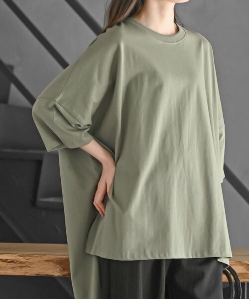 rps(アールピーエス)の「BIGシルエットTシャツ(Tシャツ/カットソー・レディース・ブラック/ブルー/アイボリー/モカ/チャコールグレー/カーキ・M/フリー)」の19枚目の写真