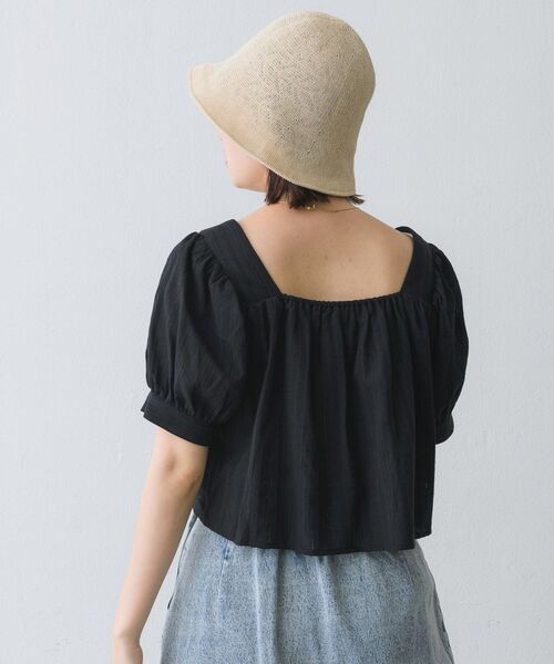 RETRO GIRL（レトロガール）の「2ｗayリボンBL（シャツ/ブラウス・レディース・ブラック/オフホワイト/グリーン・FREE）」の6枚目の写真