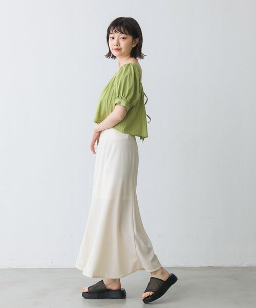 RETRO GIRL（レトロガール）の「2ｗayリボンBL（シャツ/ブラウス・レディース・ブラック/オフホワイト/グリーン・FREE）」の11枚目の写真