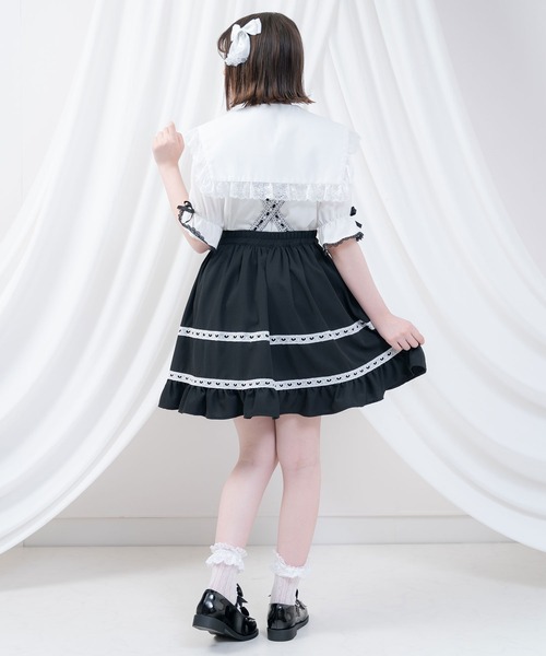 セーラーブラウス Mysa&Liina シャツ ブラウス セーラーカラー刺繍ブラウス