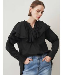 2WAY FRILL COLLAR BL