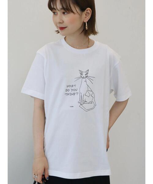 AMERICAN HOLIC(アメリカンホリック)の「CATS ART THINKING(Tシャツ/カットソー・レディース・ホワイト・L/M)」の3枚目の写真