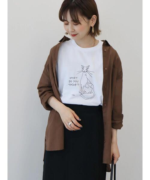 AMERICAN HOLIC(アメリカンホリック)の「CATS ART THINKING(Tシャツ/カットソー・レディース・ホワイト・L/M)」の4枚目の写真