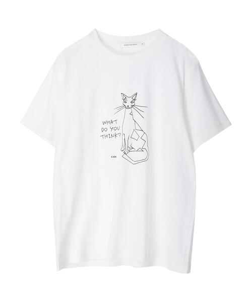 AMERICAN HOLIC(アメリカンホリック)の「CATS ART THINKING(Tシャツ/カットソー・レディース・ホワイト・L/M)」の8枚目の写真