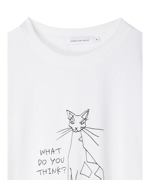 AMERICAN HOLIC(アメリカンホリック)の「CATS ART THINKING(Tシャツ/カットソー・レディース・ホワイト・L/M)」の10枚目の写真