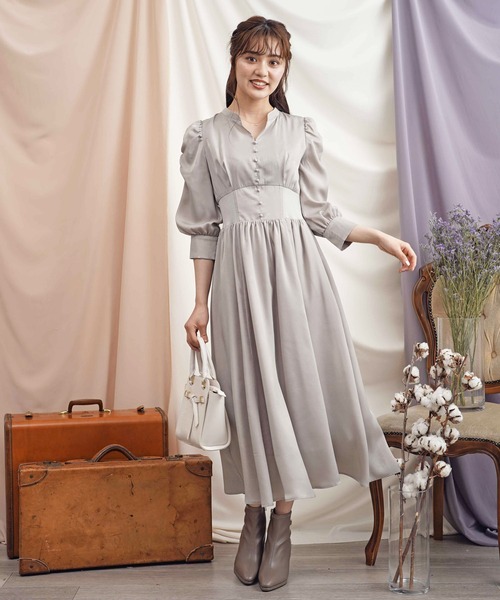 Noela（ノエラ）の「ハイウエストサテンワンピース（ワンピース）」 - WEAR