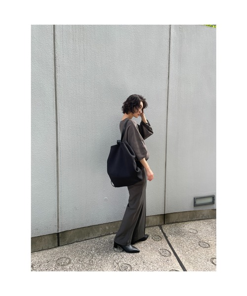 BLACK BY MOUSSY（ブラックバイマウジー）の「【WEB限定】slit sweat pants（スリットスウェットパンツ）（スウェットパンツ・レディース・ベージュ/パープル/グリーン/ライトブラック・FREE）」の14枚目の写真