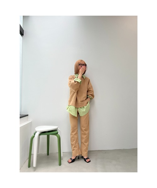 BLACK BY MOUSSY（ブラックバイマウジー）の「【WEB限定】slit sweat pants（スリットスウェットパンツ）（スウェットパンツ・レディース・ベージュ/パープル/グリーン/ライトブラック・FREE）」の17枚目の写真