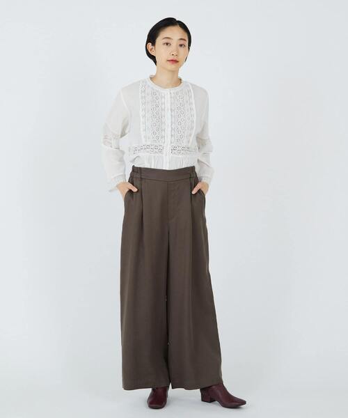 ADIEU TRISTESSE(アデュートリステス)の「ツイルストレートパンツ(その他パンツ・レディース・ブラック/マスタード/カーキ・38)」の12枚目の写真