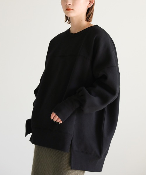 select MOCA（セレクトモカ）の「2022 AW 裏起毛切り替えデザインビッグプルオーバー（スウェット・レディース・アイボリー/ブルーグリーン/ブラック・FREE）」の14枚目の写真