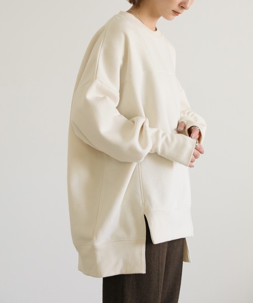 select MOCA（セレクトモカ）の「2022 AW 裏起毛切り替えデザインビッグプルオーバー（スウェット・レディース・アイボリー/ブルーグリーン/ブラック・FREE）」の16枚目の写真