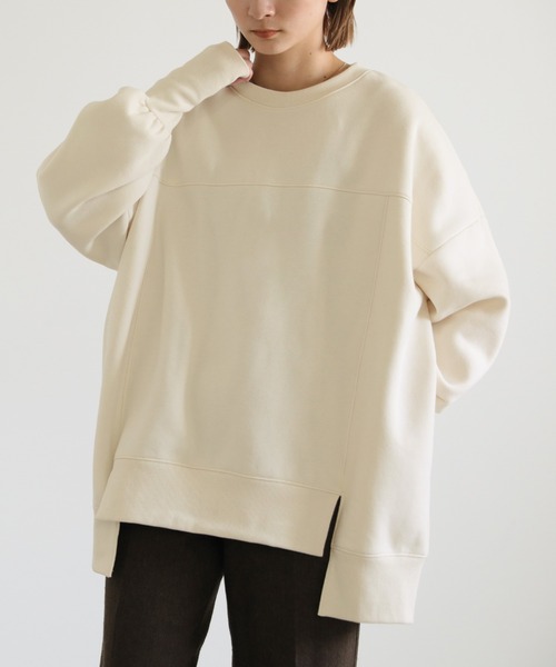 select MOCA（セレクトモカ）の「2022 AW 裏起毛切り替えデザインビッグプルオーバー（スウェット・レディース・アイボリー/ブルーグリーン/ブラック・FREE）」の18枚目の写真