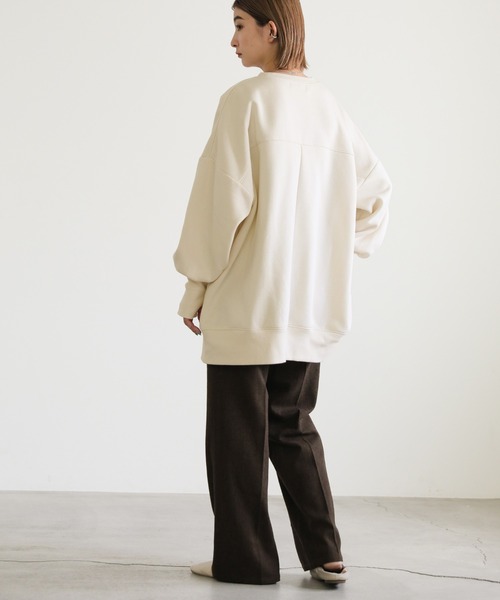 select MOCA（セレクトモカ）の「2022 AW 裏起毛切り替えデザインビッグプルオーバー（スウェット・レディース・アイボリー/ブルーグリーン/ブラック・FREE）」の19枚目の写真